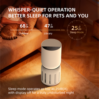 Purificateur d'air de bureau électrique JNUO, filtration HEPA H13, capteurs intelligents, fonctionnement silencieux, design compact en plastique pour la maison et le bureau