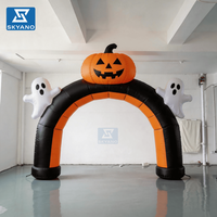 Arche gonflable sur le thème d'Halloween, entrée gonflable d'Halloween