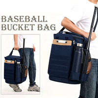 Sac seau de baseball, organisateur d'accessoires d'entraînement de baseball, sac seau de softball avec fond antidérapant