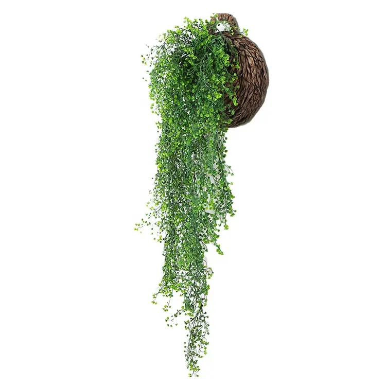 Faux Wandkleden Planten Met Mand Voor Home Decor Hoge Simulatie Plastic Wijnstokken