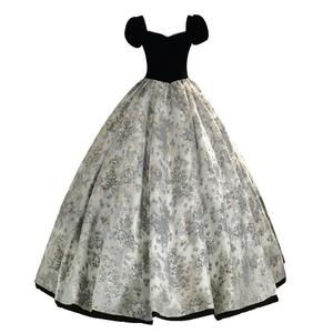 Black Velvet Ball Gown Sweetheart Neckline Empire Waist Full Skirt Evening Dress Adult Formal Wear - Product Image 5