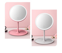 Custom Color Table Rechargeable Illuminated Make up Mirror Round Led Lighted Vanity Makeup Mirror With Light