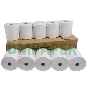 2 1/4 "x 50 'थर्मल कागज BPA मुक्त रसीद पेपर 57mm थर्मल 55gsm पीओएस कागज