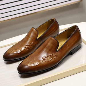 Zapatos italianos de cuero para <span class=keywords><strong>hombre</strong></span>, <span class=keywords><strong>mocasines</strong></span> formales de lujo, <span class=keywords><strong>2020</strong></span> - Product Image 5