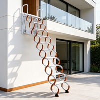 Escalier mural en acier au carbone de qualité supérieure, pliable, capacité de charge 300 kg, pour grenier