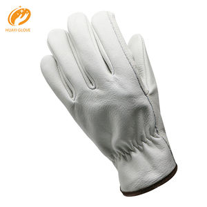 Guantes DE SEGURIDAD DE CUERO personalizados para soldar, piel de cabra, guantes de jardinería para mujeres, guantes de trabajo de cuero para construcción resistente para hombres - Product Image 3