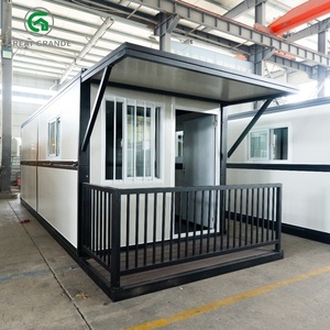 Maison conteneur pliable <span class=keywords><strong>de</strong></span> 20 pieds, maison pliable portable, maison modulaire extensible avec terrasse et auvent, installation rapide - Product Image 1