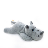 Peluche miniature Feiya New Rhino, adorable animal de dessin animé, rembourrage en coton PP, 11-30 cm, option de logo personnalisé