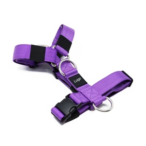 Conjunto de arnés y correa ajustable para perro, correa de neopreno suave táctico de alta resistencia, cintas personalizadas, color sólido - Product Image 5