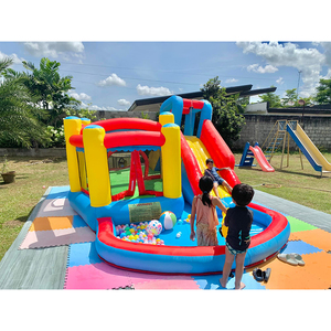 Château gonflable aquatique HAPPY avec piscine et pistolet pour enfants, toboggan aquatique HAPPY - Product Image 3
