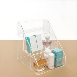 Support d'affichage cosmétique en acrylique transparent personnalisé en gros Hookei, à placer sur le bureau - Product Image 1