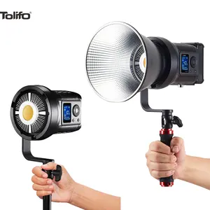 Tolifo luz de led fotográfica, luz de led para estúdio, com controle remoto, profissional, 135w, para áreas externas