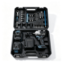 Ensemble d'outils électriques sans fil 21V, perceuse à percussion multifonctionnelle, kit de tournevis, kit combiné d'outils portables pour le travail du bois