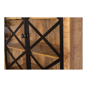 Stylish Mango Wood <b>Sideboard</b> 100 cm With Doors Durable Construction Elegant Design Ample <b>Storage</b> Space And Perfect - Product Image 2