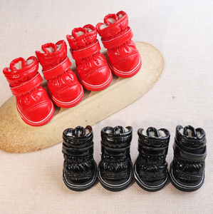 Stock 4 Uds Otoño Invierno negro púrpura mascota perro cachorro Deporte Calcetines cálidos para perros pequeños perro zapatos de nieve <span class=keywords><strong>Bootes</strong></span> - Product Image 5