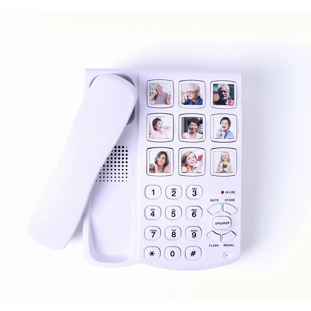 Large Keypad Big Number Button Telephone For Elderly Seniors Loud Ringer SOS Big Corded Telephone