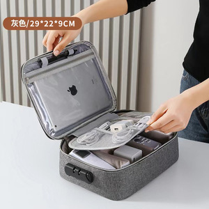 Bolsa organizadora de documentos portátil, almacenamiento rectangular para oficina con compartimento para viajes y uso diario - Product Image 3