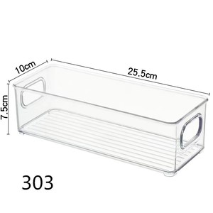 صندوق تخزين يمكن رصه فوق بعضه أدراج تنظيم ثلاجة صغيرة مزودة بيد مسك لتخزين خزانة الطعام المجمد في المطبخ حاوية تخزين شفافة - Product Image 6