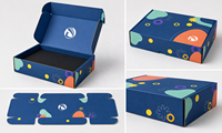 Carton d'expédition en papier kraft écologique, recyclable, grand format, portable, haut de gamme, avec logo personnalisé, impression quadricolore, revêtement UV