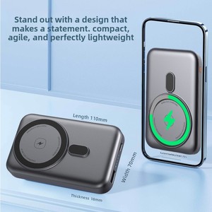 Mini Banco de Energía Magnético con Soporte, 15W, Compatible con <span class=keywords><strong>iPhone</strong></span> 16, Carga Inalámbrica Rápida, Ultrafino, Compacto, ABS - Product Image 3