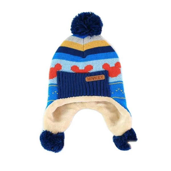 Bonnet d'hiver unisexe tricoté à la main en usine vente en gros de bonnets chauds en polaire thermique pour hommes et femmes