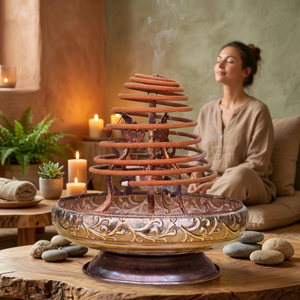 Incienso Darshan Opi en Espirales, Paquete de 10, Duración de 24 Horas, Aromatizado, para Uso Religioso Indio - Product Image 2