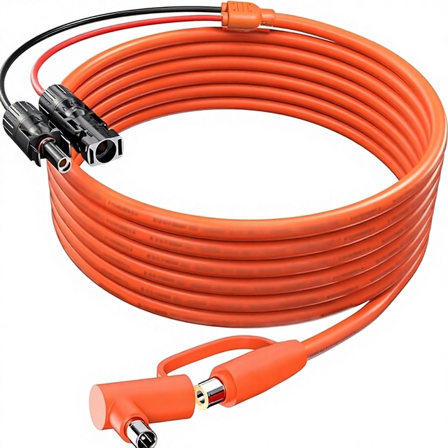 3M(10FT) Solar Connector DC 8mm Adapter Cable DC8020/DC7909 Compatible 15A Rated Portable Power Energy Storage Connecting Line