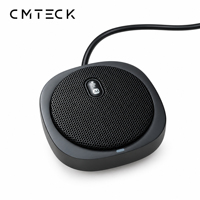 Microphone à condensateur USB CMTECK M6, microphone d'enregistrement pour conférence sur ordinateur, microphone à prise de son à 360 degrés pour ordinateur portable, ordinateur de bureau