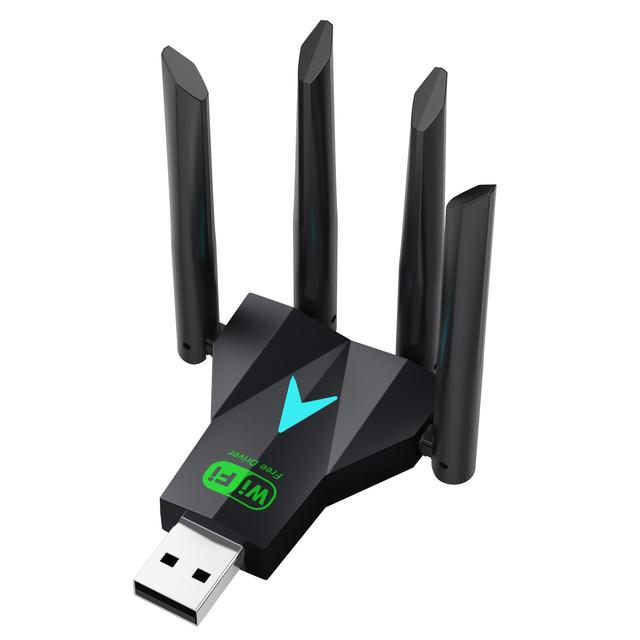 Dual Band 1300Mbps Wifi USB Adapter 2.4G/5Ghz Wi-Fi Dongle USB3.0 802.11AC 4-Antenna Wireless Receiver for PC/Laptop Driver