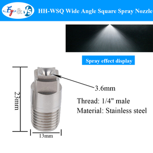 YS N = đầy đủ máy bay phản lực rắn hình nón vuông phun vòi phun loại HH-WSQ góc rộng đầy đủ hình nón vòi phun 1/8 ", 1/4", 3/8 ", 1/2", 3/4 "Kích thước - Product Image 2