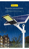 Lampadaire Solaire LED d'Extérieur Haute Puissance 1600W, Télécommande, IP65, Applique Murale avec Détection Humaine, CRI95, 6000K Lumière du Jour, pour Jardin et Route