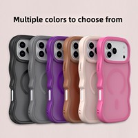 Étui de protection magnétique antichoc en TPU avec design transparent et gravures pour 16 Pro Max