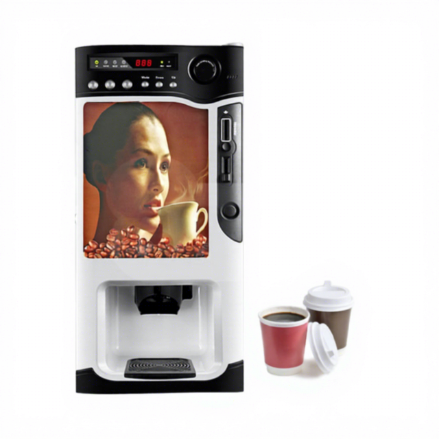 High Quality Commercial Coin Vending Tea Coffee Vending Machine Fully Automatic Favorable Price Coffee Making Machine Factory