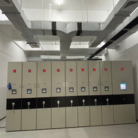 Système de Stockage Compactable Mobile Intelligent à Commande Électrique avec Étagères Compactes à Dimensions et Niveaux Personnalisables, Armoire de Classement Métallique Moderne