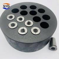 Anclaje de Cuña para Concreto Preesforzado SYD YJM13-n, Acero Aleado, Diámetro 12.7mm/15.24mm, 1860Mpa, Acabado Brillante, Rosca M6, Medida en Pulgadas