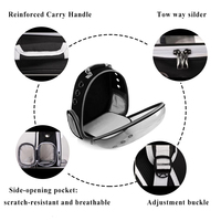 Sac de transport pour chat et chien, design transparent durable, approuvé par les compagnies aériennes, extensible, sac à dos pour animaux de compagnie, motifs et logo personnalisables