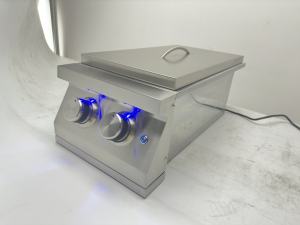 مصنع بيع بالجملة غاز مزدوج الجانب الموقد المطبخ في الهواء الطلق شواء الغاز المدمج في طباخ شواء 2 الموقد للخزانة - Product Image 5