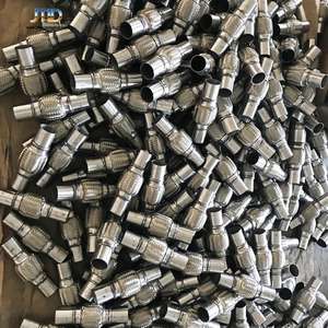 Otomotiv <span class=keywords><strong>flex</strong></span> boru 2.5 inç paslanmaz çelik çift örgü esnek egzoz borusu dirsek toplayıcı - Product Image 6