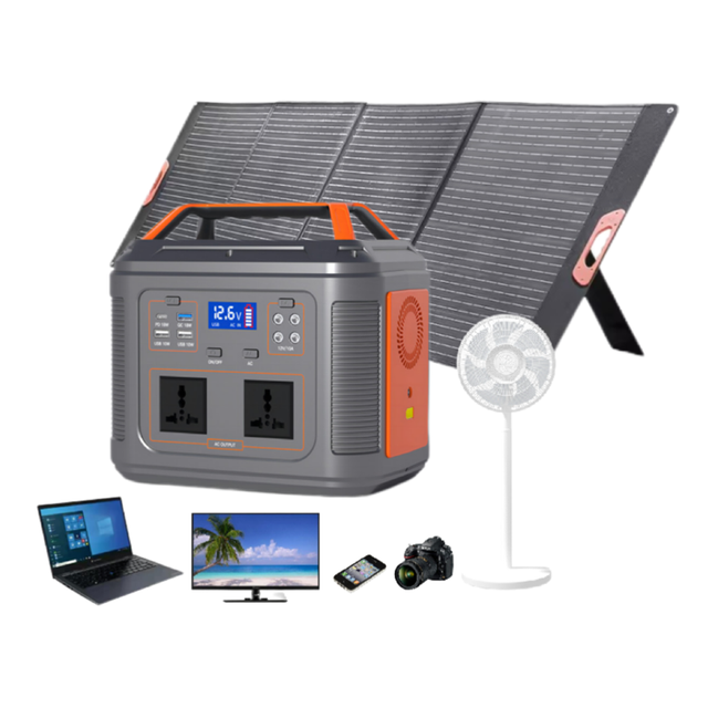Portable Power Station 200W-500W Solar Charging AC Outlet LCD Screen Quick Charge Home Outdoor Emergency RV Van Camping Backup