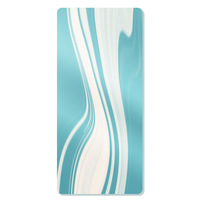 Tapis de yoga en caoutchouc PU color-block antidérapant, épaisseur 5 mm, robuste, 183 cm, pour usage extérieur et domestique, tapis de fitness personnalisable