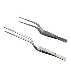 Stainless Steel Curved Tweezers 14cm 16cm 20cm Laboratory <b>Clamps</b> For Horticulture Tissue Culture Electronics Repair - Product Image 1