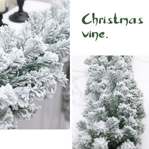 क्रिसमस ट्री फ्लेकिंग 2.7 मीटर स्नोफ्लेक पुष्पचक्र यूरोपीय शैली मॉल होटल विंडो दृश्य सजावट - Product Image 3