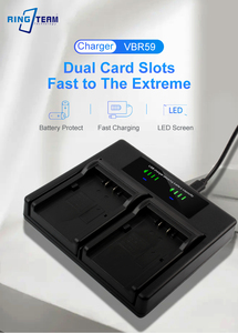 RingTeam AG-VBR59 двойное зарядное устройство с ЖК-подсветкой VW-VBD58 зарядное устройство для HPX260MC PX 270 PX 298 AG-FC100 камер OTP - Product Image 2