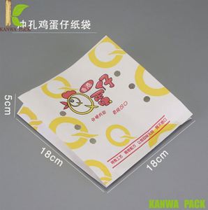 Bolsas de Papel Kraft Marrón para Waffles de Burbujas Estilo Hong Kong, con Impresión de Logotipo - Product Image 2
