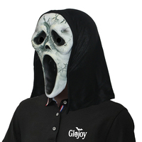 Masque intégral en latex visage de fantôme craquelé effrayant pour Halloween, fête costumée, farce, personnalisable