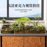 Réservoir d'élevage de tortue Lucency Rectangle aménagement paysager écologique réservoir d'aquaculture spécialisé maison animal de compagnie décorer accessoire