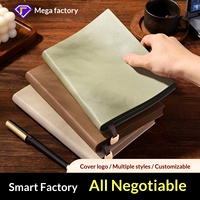 Carnet de notes A5 Premium en cuir souple avec couverture rigide, agenda exécutif et journal de bien-être, 100 feuilles, personnalisable avec logo