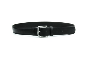 Cintura Formale da Uomo in Pelle di Vacchetta Reversibile <span class=keywords><strong>con</strong></span> Fibbia in Lega Lucida, Cucitura Tradizionale <span class=keywords><strong>con</strong></span> Bordo a Piuma, Larghezza 3,8 CM, Lunghezza 120 CM - Product Image 4