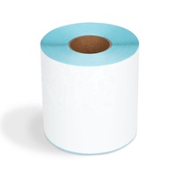 Gratis sampel grosir Cina stiker kertas Gulung Label termal langsung 4X6 kertas Gulung Label Printer termal 4X6 kertas Label termal