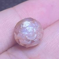 Perles d'eau douce rondes de 10 mm, de couleur naturelle, sculptées, pour la fabrication de colliers et de bracelets